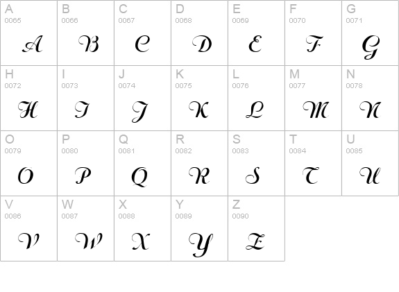 RechtmanSolid Regular uppercase A-Z preview