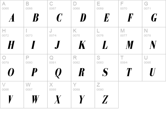 Recital SSi Bold Italic uppercase A-Z preview