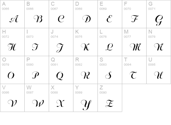 Recklman uppercase A-Z preview