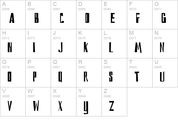 reckoning uppercase A-Z preview