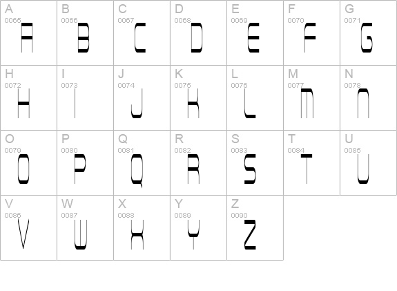 Reconnaissance Mission uppercase A-Z preview