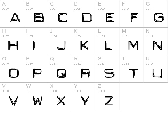 Recycle-Alternate uppercase A-Z preview