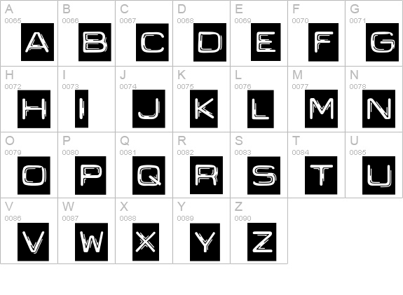 Recycle-AlternateReverse uppercase A-Z preview