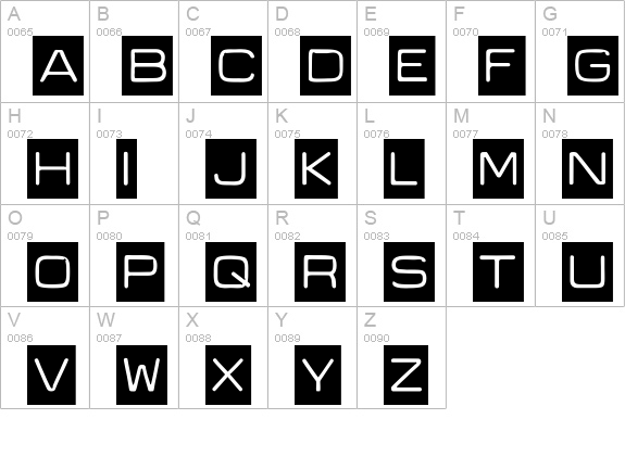 Recycle-Reverse uppercase A-Z preview