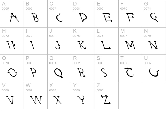 Red Letter Lefty uppercase A-Z preview