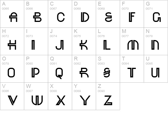 Red October NF uppercase A-Z preview