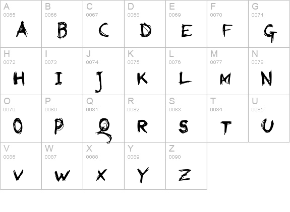 Red Pen Society uppercase A-Z preview