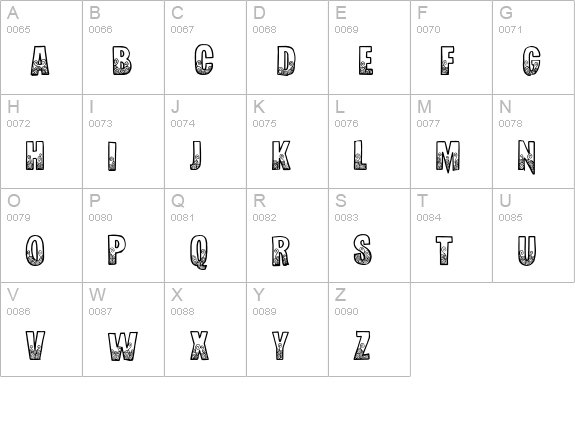 Red Snapper uppercase A-Z preview