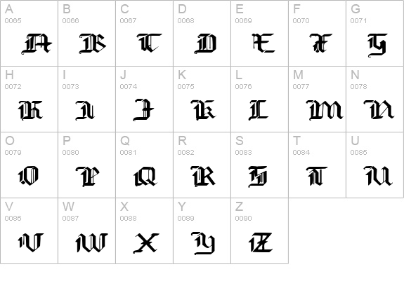 Redcoat Expanded uppercase A-Z preview