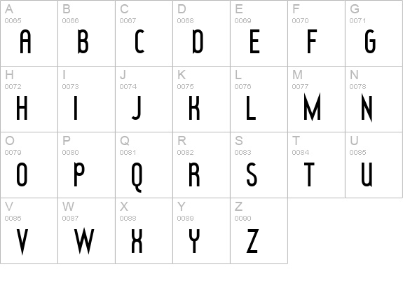 Redhead Goddess Bold uppercase A-Z preview