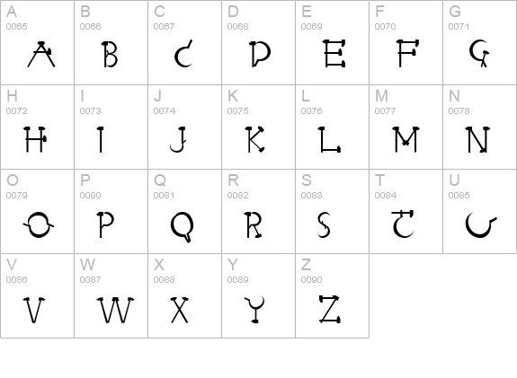 RedLetter uppercase A-Z preview