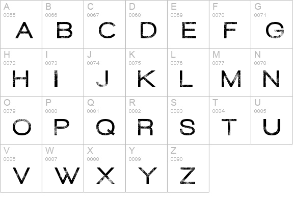 Redux Regular uppercase A-Z preview