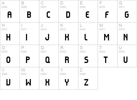 Reflex Bold uppercase A-Z preview