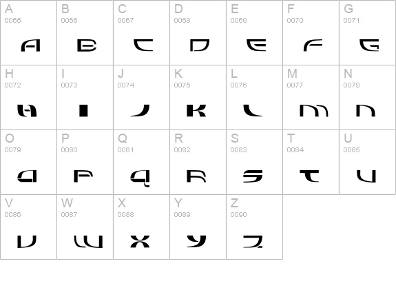 Refluxxed uppercase A-Z preview