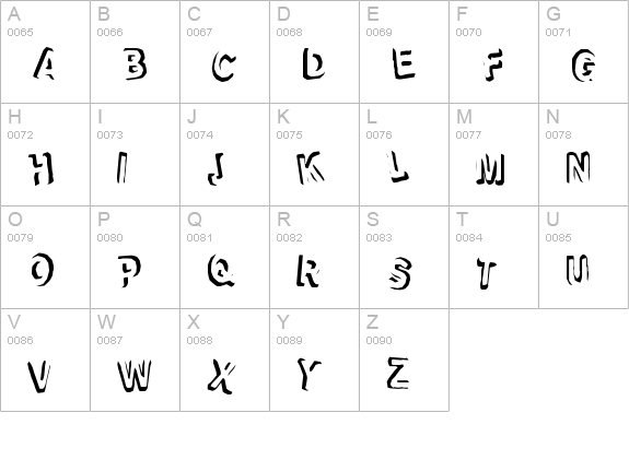 Refrigeration uppercase A-Z preview