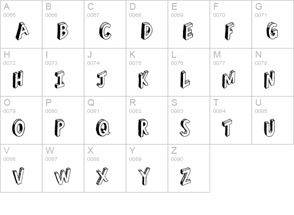 Refuse Trip uppercase A-Z preview