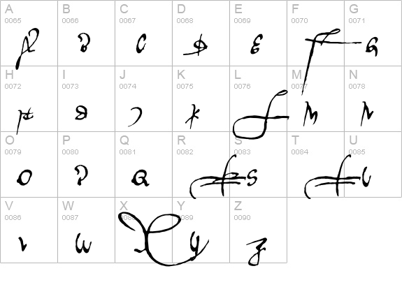 RegalloAPlaya uppercase A-Z preview