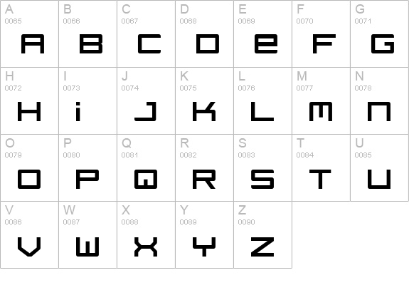 regata uppercase A-Z preview