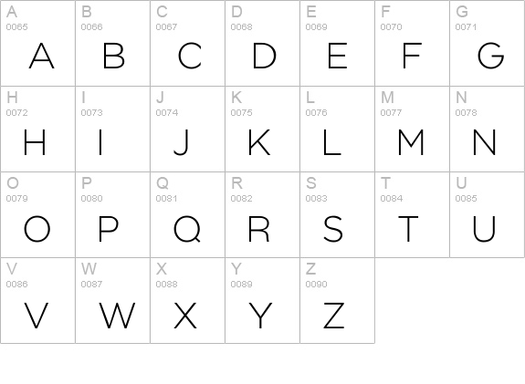 Regencie Light Alt uppercase A-Z preview