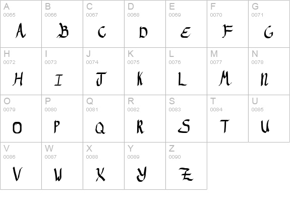 ReGifter Bold uppercase A-Z preview