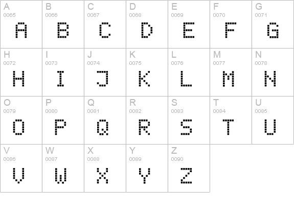 Register uppercase A-Z preview