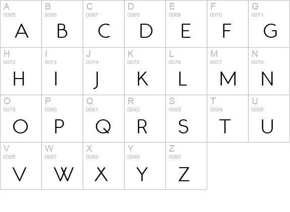 Register Sans BTN Dm uppercase A-Z preview