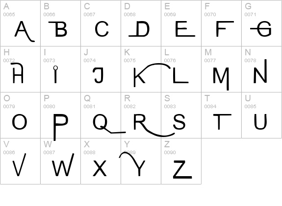 Regork uppercase A-Z preview