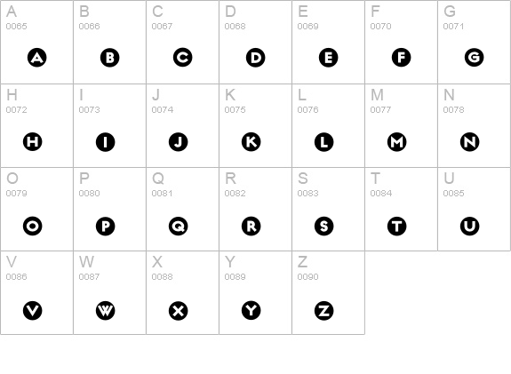 Regulator-Cameo uppercase A-Z preview