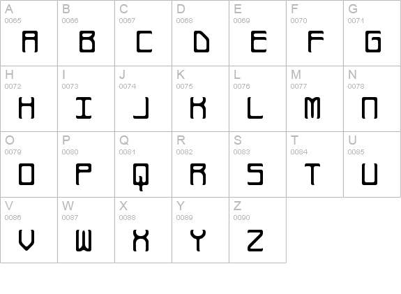 Rehearsal Curve BRK uppercase A-Z preview