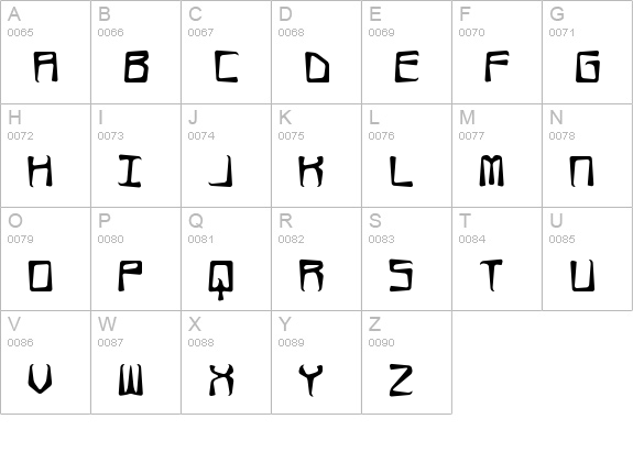 Rehearsal Offset BRK uppercase A-Z preview