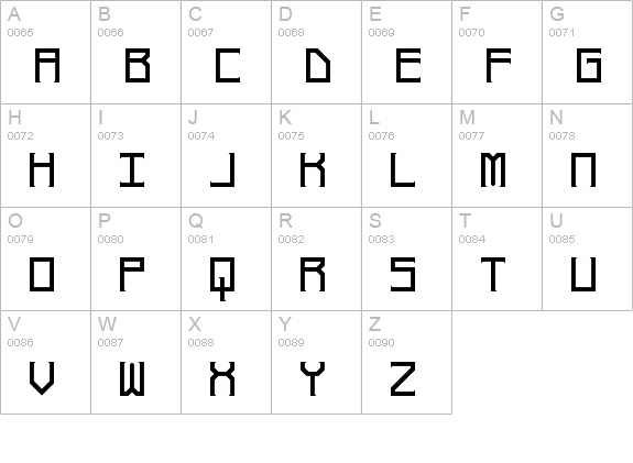 Rehearsal Point BRK uppercase A-Z preview