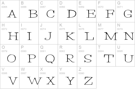 ReigleSSK uppercase A-Z preview