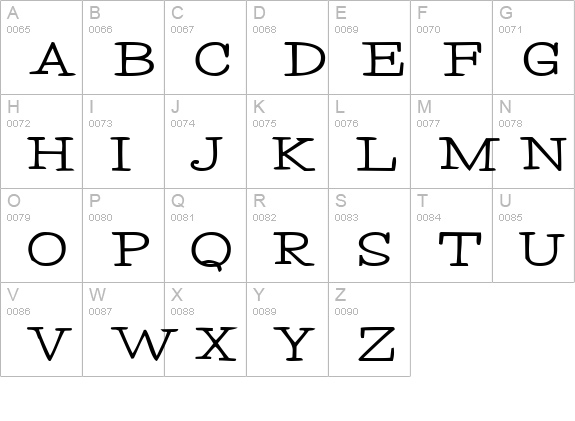 ReigleSSK Bold uppercase A-Z preview