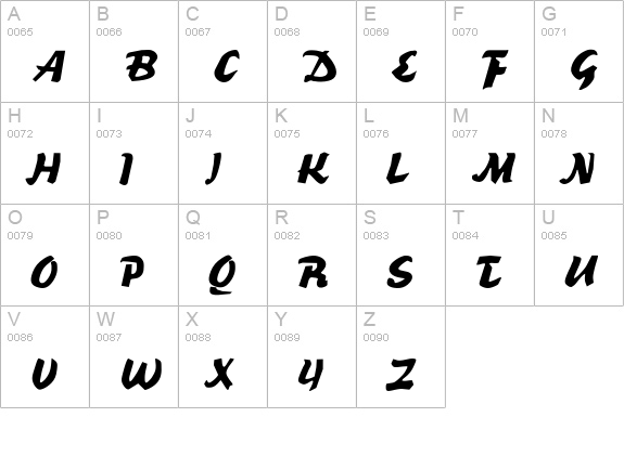 ReinerBlack uppercase A-Z preview