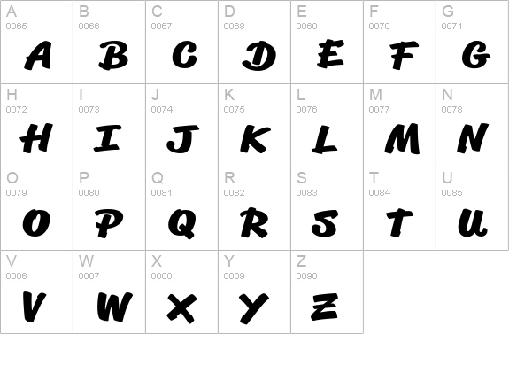 Reklame Script Black uppercase A-Z preview