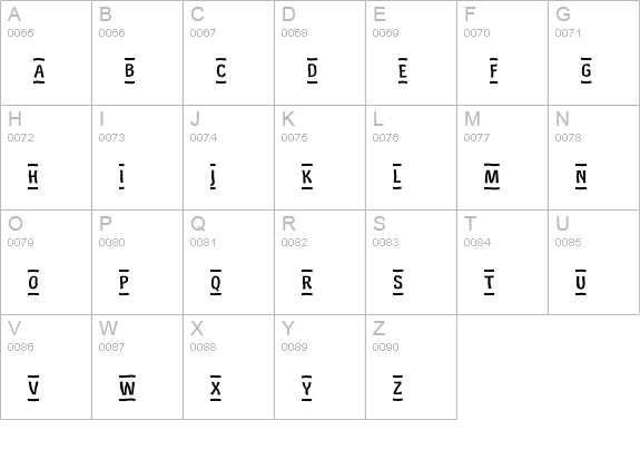 Rekord-Symbols uppercase A-Z preview