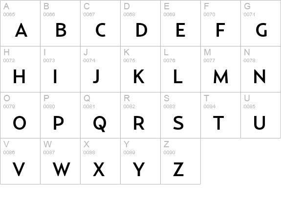 Relay-Medium uppercase A-Z preview