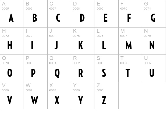 RelayComp-Black uppercase A-Z preview