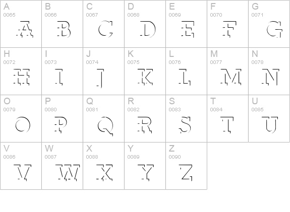 ReliefDeco Medium uppercase A-Z preview