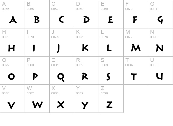 Reliq Std Bold Active uppercase A-Z preview