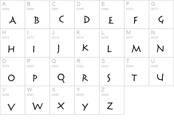 Reliq Std ExtraActive uppercase A-Z preview