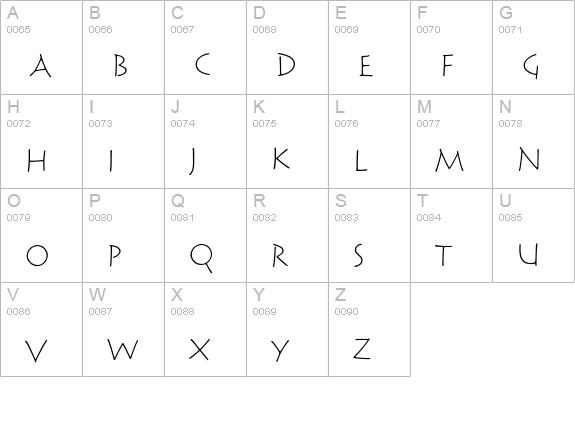 Reliq Std Light Active uppercase A-Z preview