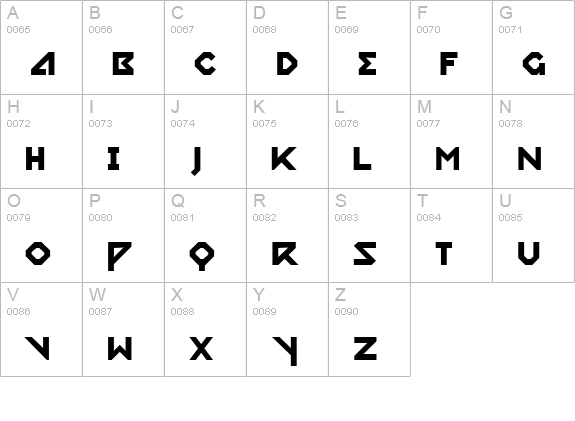 Relish Gargler uppercase A-Z preview