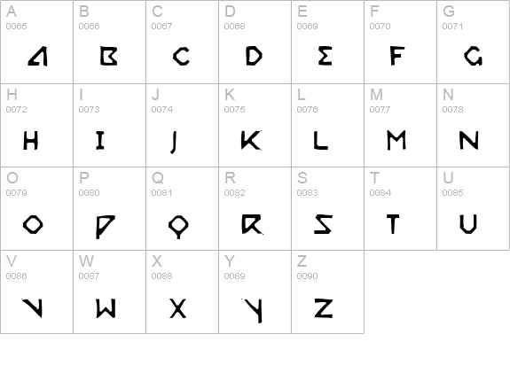 Relish Gargler Gaunt uppercase A-Z preview