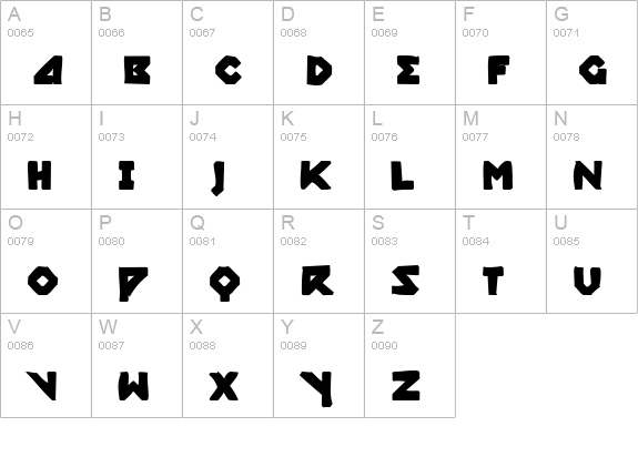Relish Gargler Ink uppercase A-Z preview