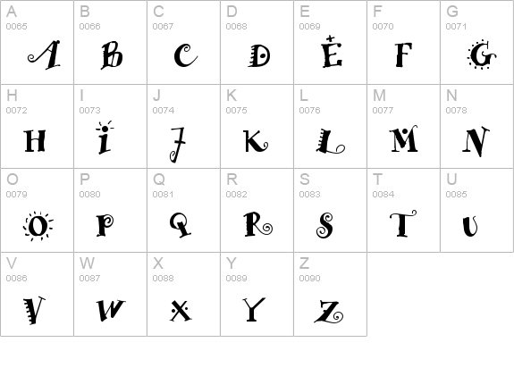 RemedyDouble Regular uppercase A-Z preview