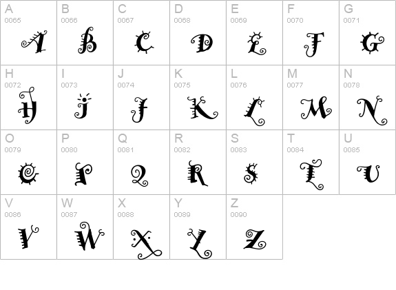 RemedyDoubleExtras uppercase A-Z preview