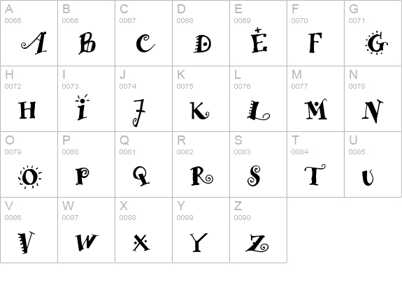 RemedyI uppercase A-Z preview