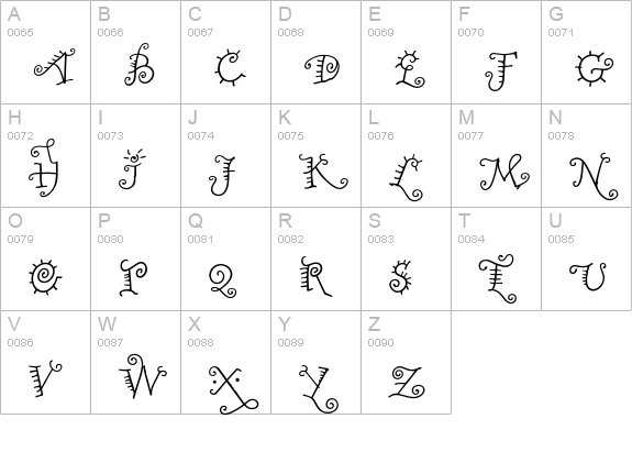 RemedySingleExtras uppercase A-Z preview