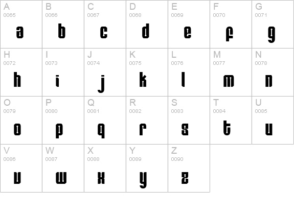 RemiHead uppercase A-Z preview